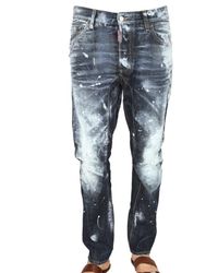 DSquared² | Blue 18cm Biker Painter Denim Jeans for Men | Lyst