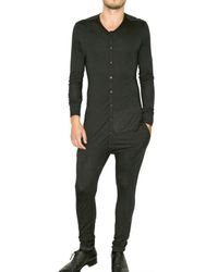 Givenchy | Black Viscose and Silk Jersey Jumpsuit for Men | Lyst