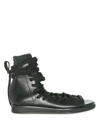 Kris Van Assche | Black Calfskin High Top Sandals for Men | Lyst