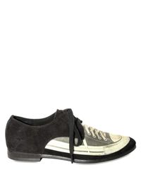 Miharayasuhiro | Black Printed Suede Lace-up Shoes for Men | Lyst