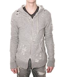 Miharayasuhiro | Gray Destroy Knit Sweatshirt for Men | Lyst