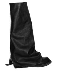 Rick Owens | Black Oiled Calf Zipped Boots for Men | Lyst
