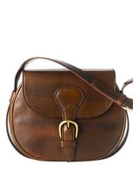 Saddlers Union | Brown Brass Buckled Cow Leather Shoulder Bag for Men | Lyst