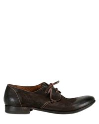Silvano Sassetti | Brown Aged Suede Lace-up Shoes for Men | Lyst