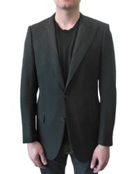 Simon Spurr | Black Barathea Wool Convertible Lapel Jacket for Men | Lyst