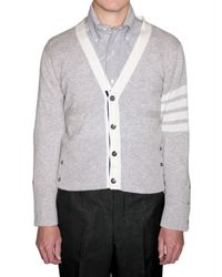 Thom Browne | Gray Cashmere Knit Cardigan Sweater for Men | Lyst
