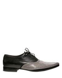 Tom Rebl | Black Chain Mail Cowhide Lace-up Shoes for Men | Lyst