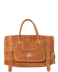 Proenza Schouler | Brown Ps1 Keep All Small Suede Top Handle | Lyst