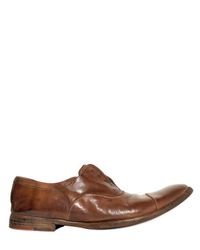 Officine Creative | Brown Elasticized Calfskin Lace-up Shoes for Men | Lyst