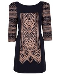 Tibi | Blue Byzantine Embroidery Shift Dress | Lyst