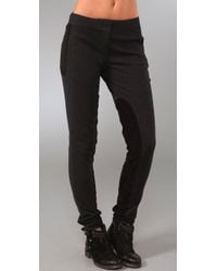 Elizabeth and James | Gray Suede Panel Pants | Lyst
