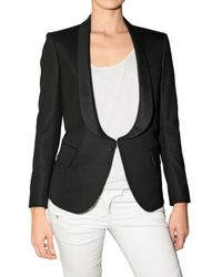 Balmain | Black Safety Pin Tuxedo Jacket | Lyst