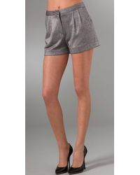 Rebecca Minkoff | Metallic Helmut Lurex Shorts | Lyst