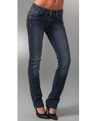 7 For All Mankind | Blue Kimmie Straight-leg Jeans | Lyst