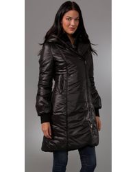 Mackage | Black Magda Down Puffer with Rabbit Fur Collar | Lyst