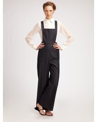 Behnaz Sarafpour | Black Dark Denim Overalls | Lyst