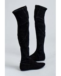 Belle By Sigerson Morrison | Black Over The Knee Stretch Boot | Lyst