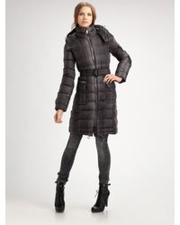 Burberry Brit | Gray Check Puffer Coat | Lyst