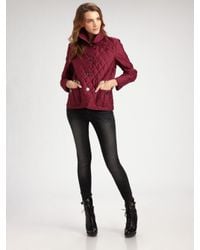 Burberry Brit | Red Quilted Single-breasted Jacket | Lyst
