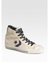 Converse | White John Varvatos Star Player Mid-top Sneakers/tan for Men | Lyst
