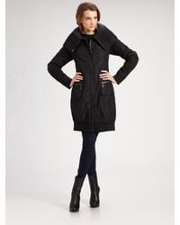 Creenstone | Black Double-breasted Puffer Coat | Lyst
