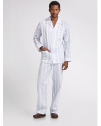 Derek Rose | Blue Mayfair Classic Pajamas Set for Men | Lyst