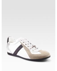 Dior Homme | White Detailed Leather Sneakers for Men | Lyst