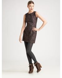 Dolce & Gabbana | Brown Fitted Lace Dress | Lyst