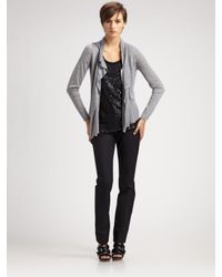 Elie Tahari | Black Stretch-knit Dress Pants | Lyst