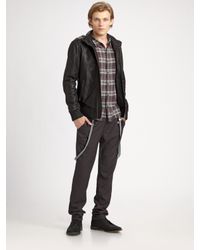 Mackage | Black Leather Bomber for Men | Lyst