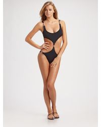 Michael Kors | Black One-piece Monokini Swimsuit | Lyst