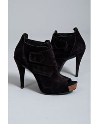 Pedro Garcia | Black Peep Toe Bootie | Lyst