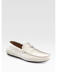 Prada | White Logo Loafers for Men | Lyst