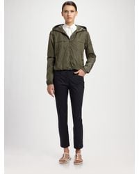 Prada | Green Nylon Hooded Jacket | Lyst