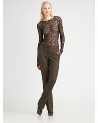 Ralph Lauren Collection | Black Wool & Cashmere Tweed Pants | Lyst