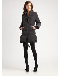 RED Valentino | Black Long Down Jacket | Lyst