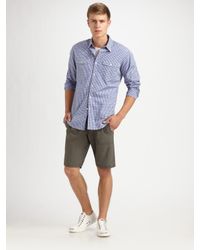 Theory | Blue Reynold Camper Sportshirt for Men | Lyst