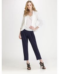 Theory | Blue Kissan Drapey Cropped Trousers | Lyst