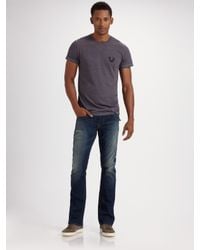True Religion | Blue Eddie Straight-leg Jeans for Men | Lyst