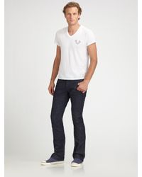 True Religion | Blue Marco Slim Bootcut Jeans for Men | Lyst