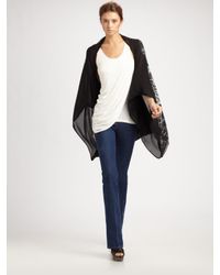 Alexander McQueen | Black Tree Print Silk Cape | Lyst