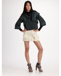 Alexander Wang | Green Folded Hoodie Jacket | Lyst