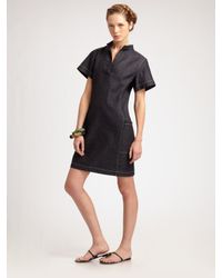 Behnaz Sarafpour | Blue Dark Denim T-shirt Dress | Lyst