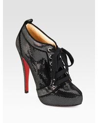 Christian Louboutin | Black Venus Orlato Suede Ankle Boots | Lyst