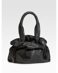 Donna Karan | Black Crosstown Leather Messenger Bag | Lyst