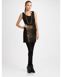 Elie Tahari | Black Braided Stretch Silk Charmeuse Blouse | Lyst