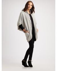Elizabeth and James | Gray Cocoon Oversize Jersey Shrug | Lyst
