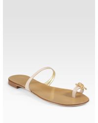 Giuseppe Zanotti | Natural Jeweled Toe-ring Sandals | Lyst