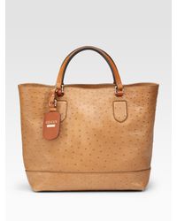 Gucci | Natural Madison Ostrich Medium Tote | Lyst