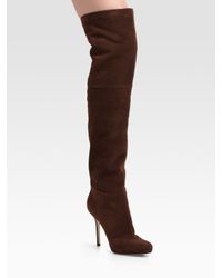 Jimmy Choo | Brown April Suede Over-the-knee Boots | Lyst